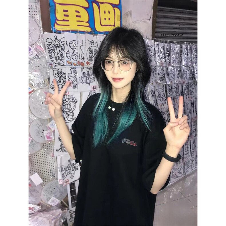 万针全刺绣工艺高品质260克双纱纯棉美式高街短袖T恤特P33,男装T恤,电商A486-1