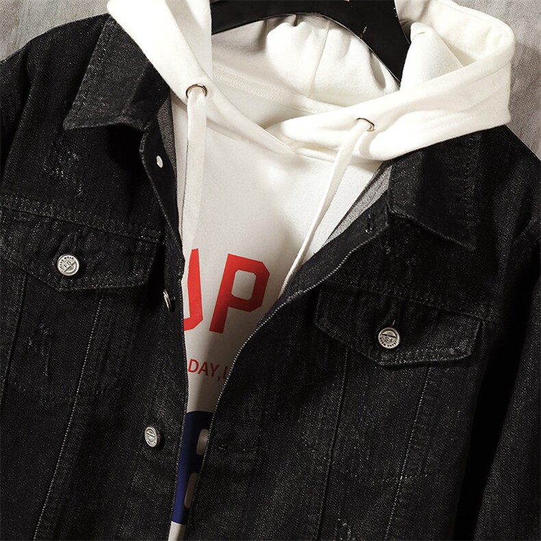 牛仔夹克男士韩版青年休闲上衣春秋工装修身外套男潮8123-P75,男装夹克,电商A318
