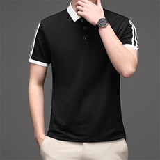 2023青年夏季商务休闲翻领polo衫男痞帅休闲百搭短袖T2226P35，男装T恤，星座914