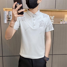 PL024-P35控55短袖polo衫男士夏季潮流半袖上衣服冰爽棉翻领半袖T，男装Polo衫，电商D310B
