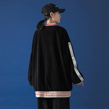 20年秋冬新款创意织带固色100%棉灯芯绒棒球服DS-B293-Y776-P90，男装夹克，电商A306
