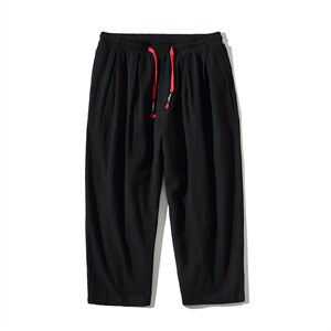 2021夏季新白底风 面料：100%棉 亚麻棉麻七分裤K2062-P30图片