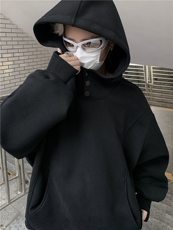 XZ222-1/23W01/常规P75/控88/加绒P85/控98重磅高领纽扣连帽卫衣，男装卫衣，星座809A(原222-1)