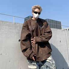 春季百搭宽松棒球服外套2024新款复古潮牌夹克男现货W8167-P78，男装夹克，星座512-4