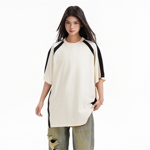 抖音得物二开品质240克宽松纯棉美式高街潮牌中性高街短袖T恤图片