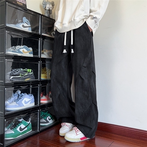 212A-K106特40控78 扎染工装口袋休闲裤男直筒宽松裤子图片