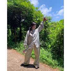 TC765-P45美式复古格子长袖衬衫女春秋宽松设计感防晒衬衣外套，男装防晒衣，星座617A-2