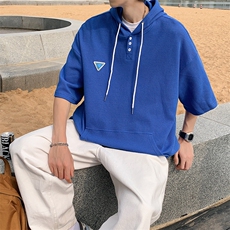 特P38控68冰丝连帽短袖男夏季外套中性宽松LM01，女装短外套，电商B370