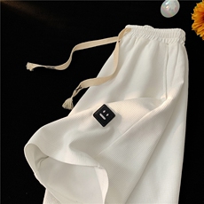 华夫格夏季新款小标短裤系带宽松五分裤B315-K23305-p25控38，男装休闲裤，电商B315