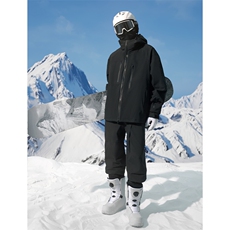 24冬潮牌单板双板防水中性风滑雪服男加棉加厚情侣款外套M70-P140，男装棉衣，电商A001-1