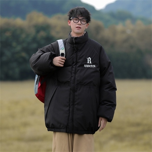 F65-P702024冬季潮牌保暖棉服棉衣美式复古立领面包服外套男