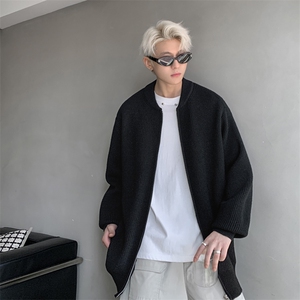 ！棒球领双拉链开衫针织毛衣男 CP16-特p55图片