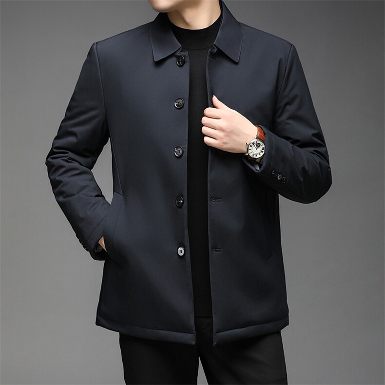 冬季中年纯色棉服冬装中年男翻领棉服爸爸外套HPN8388-P200,男装棉衣,电商B212（原钱塘6029）