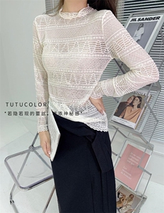 Tutucolor秋季新款HV-55201超仙欧货蕾丝打底衫图片
