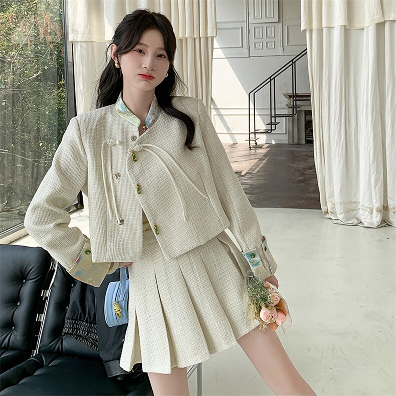 【现货爆】新中式小香风时尚套装迷你裙2C081-8067P195K268,女装套装/套裙,2C081