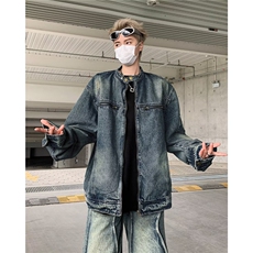 2024美式秋季牛仔夹克新款男时尚潮外套JK8936P75，男装夹克，星座1116-2