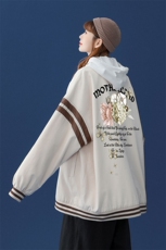 23春季新款时尚潮流美式西海岸螺纹棒球服百搭夹克G297P65控88，男装夹克，A247A