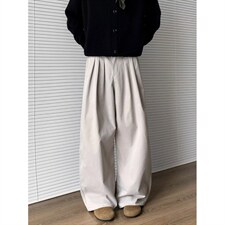 韩版直筒凉感弯刀西裤男士阔腿百搭阔腿褶皱拖地休闲裤CX2205，男装西裤，星座516A