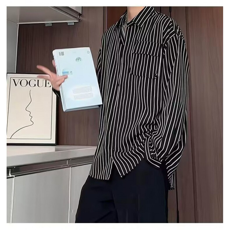 1506/QC0680/P34长袖衬衫日系港风衬衣男生夏季潮流百搭休闲外套,男装衬衫,星座1506