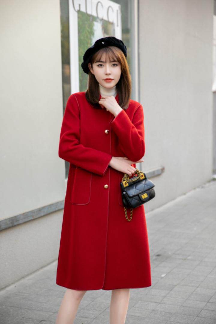 冬装新款：双面羊绒大衣中长款M一XX，其它，拉思维加丝