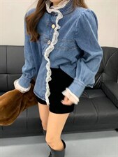 新款花边牛仔小衫，其它，韩衣丑丑 HANYI·COCO