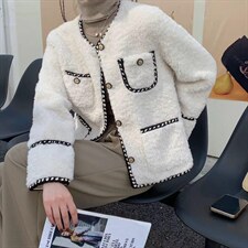 皮毛一体香风外套，其它，ZMZF