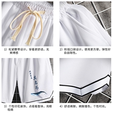 LQ64261-P19篮球夜跑运动短裤男大码宽松冰丝五分裤大裤衩网格，男装休闲裤，电商A040A