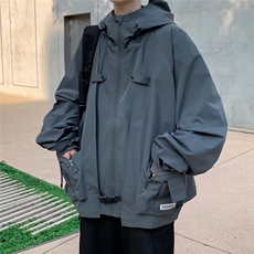 美式冲锋衣夹克男韩版潮连帽大口袋个性202春冬ins外套W5416-P70，男装夹克，星座412-2