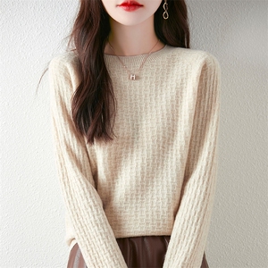 女士秋冬羊毛衫羊毛简约休闲舒适图片