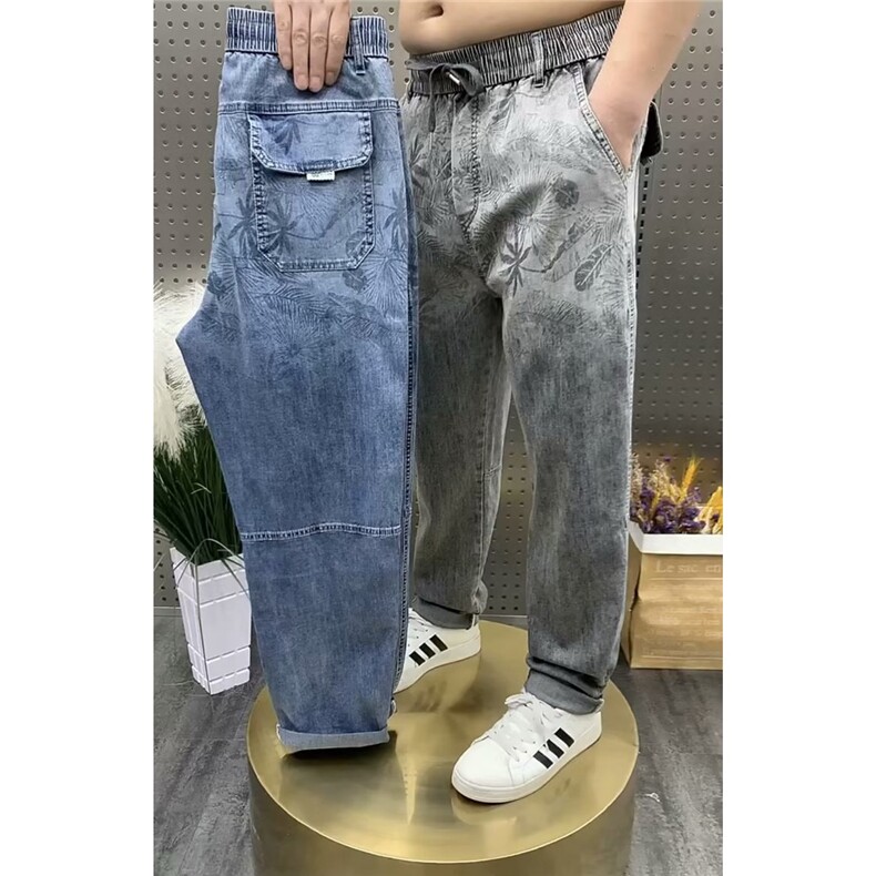 潮流韩版男士牛仔裤时尚弹力修身小脚裤精神小伙夏季薄款九分束脚,男装牛仔裤,星座506A