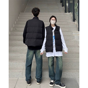 现货5W件冬季三防硬挺boxy短款立领棉衣马夹外套加厚马甲保暖棉服图片