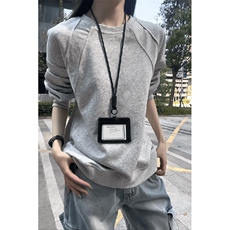 抖音得物高品质二开26春装美式高街重磅结构螺纹拼接圆领卫衣X095，男装卫衣，电商A486