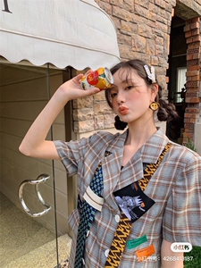 拽酷西装裙图片