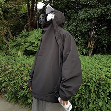 秋季机能风拉链连帽冲锋衣男女夹克宽松休闲外套ins潮J245-P60，男装夹克，星座1008