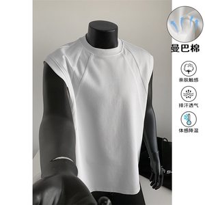 抖音曼巴棉220g无袖百搭T恤背心男T5099特P25建议零售价58图片