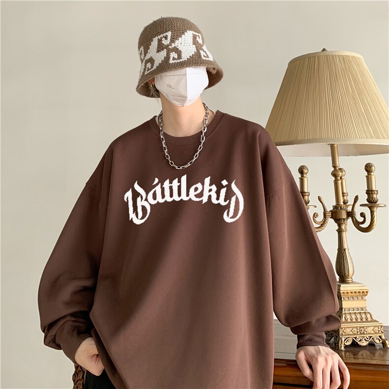 300g重磅字母圆领卫衣宽松大码外套M-5XLP35控58，女装短外套，电商B219B