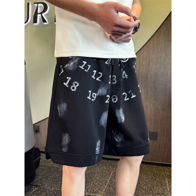B340K9592P5878小伙风轻熟风个性印花短裤宽松百搭五分裤,男装牛仔裤,电商B340