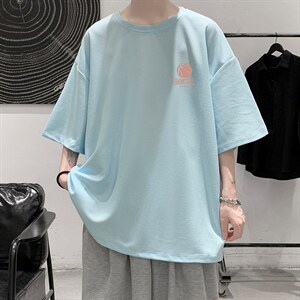 HT73237-P22 华夫格t恤男短袖男大码五分袖 大皂风图片