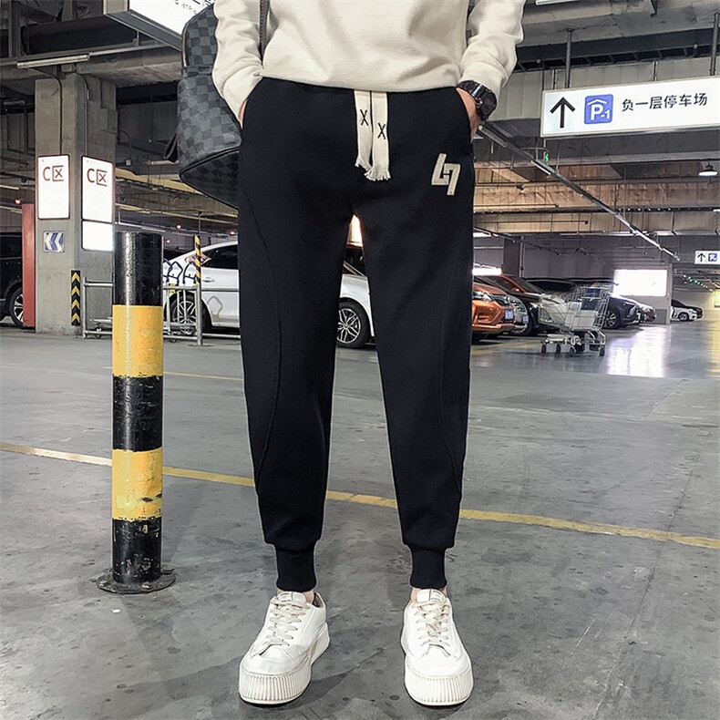 社会精神小伙春秋加绒卫裤运动束脚男裤DS-B249-KK96-P58-加绒P68,男装休闲裤,星座215（原电商B249）