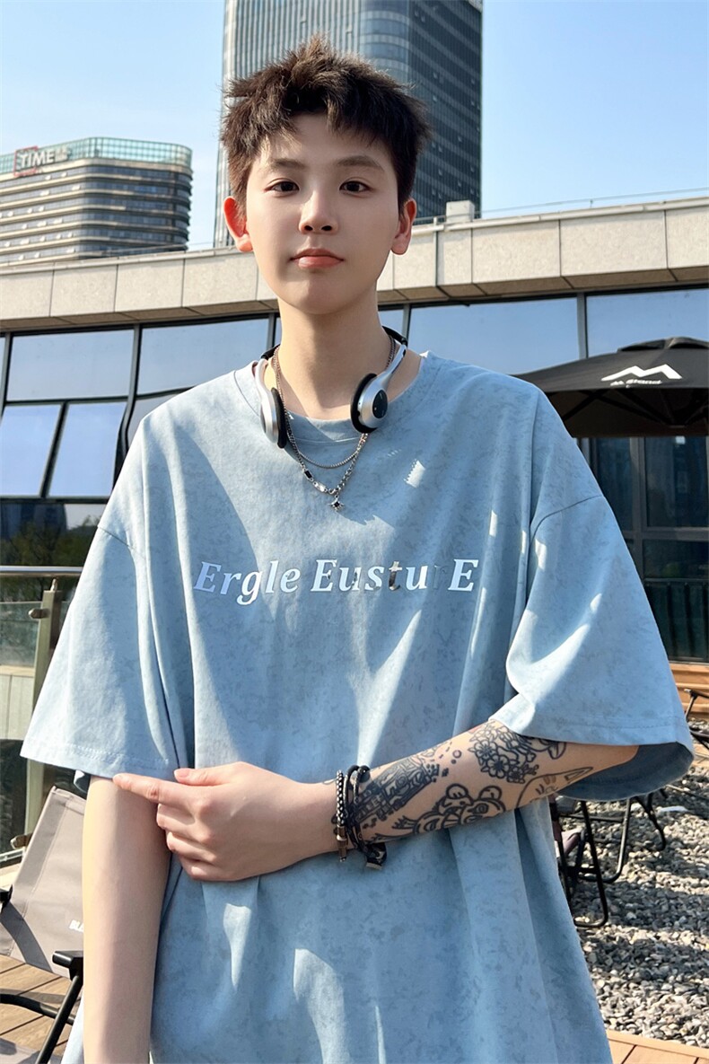 ！2026夏季新款男士潮牌短袖T恤情侣半袖T2552特P28,男装T恤,电商B220
