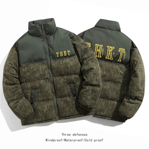 迷彩灯芯绒拼接棉衣棉服面包服立领棉袄外套【量大有差1615-P80图片