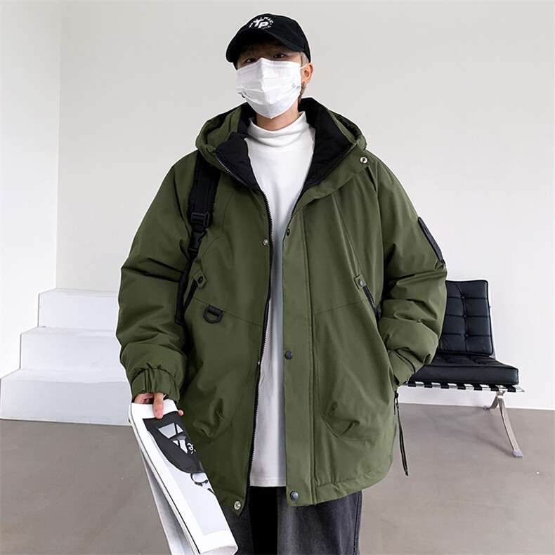 新款棉服石墨烯内里连帽加厚冬装情侣装韩版宽松棉袄MY8852-P105,男装棉衣,电商A128