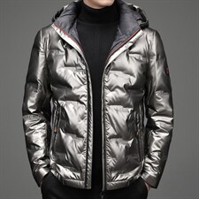 冬季潮流新款羽绒服男士短款时尚亮面宽松休闲外套SNDAF8865-P240,男装羽绒服,电商B212（原钱塘6029）