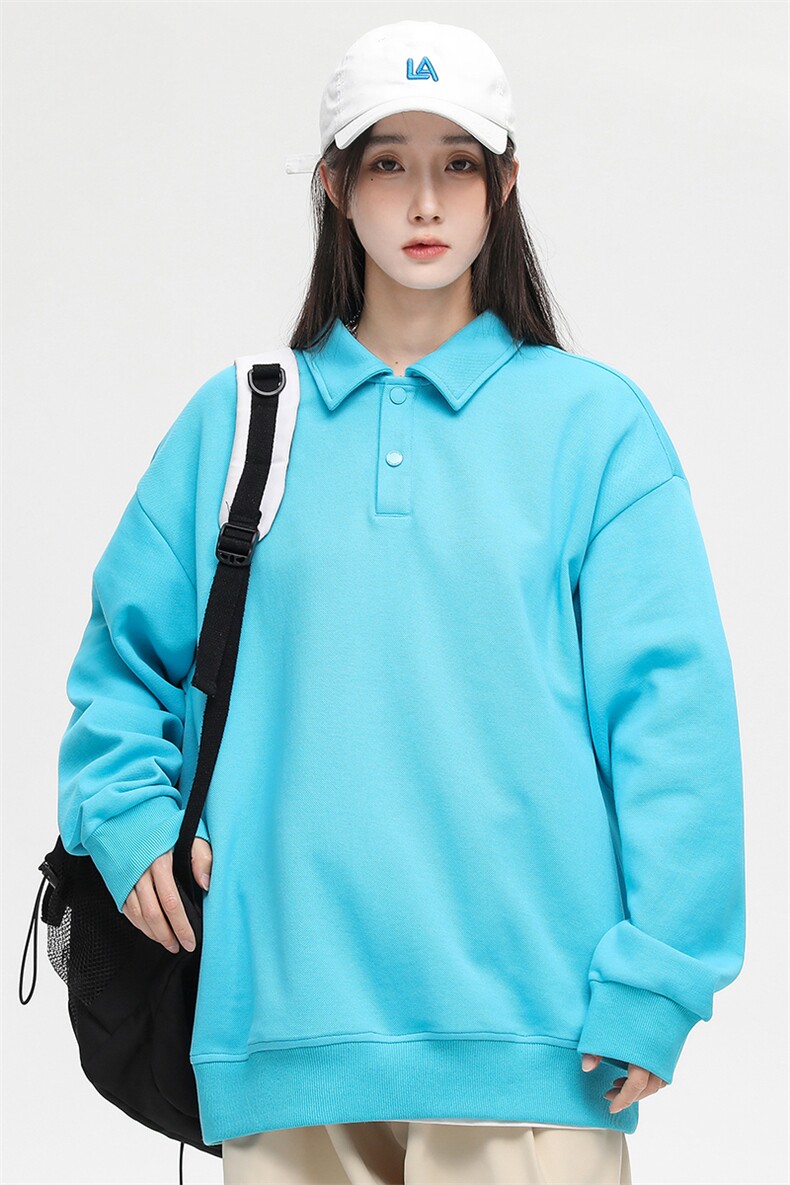 秋季新品时尚百搭衬衫纯色翻领卫衣男女同款EY3670-P60,男装衬衫,电商B306