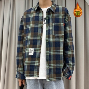 复古格子衬衣休闲长袖衬衫外套常规C751-特P32/加绒C9731-特P42图片