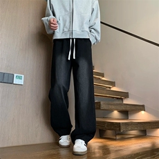 xz116-k1221-P30-网络图现货弯刀裤大码拼接现货牛仔裤，男装牛仔裤，星座116