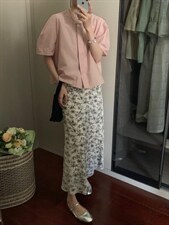 百搭小衫?碎花半裙，女装半身裙，Fueeh(4F)