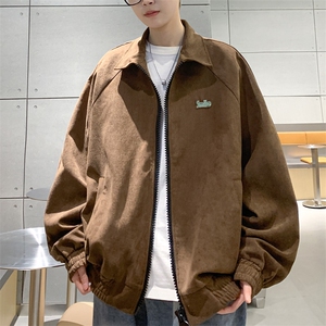 灯芯绒大拉链外套男款秋季夹克2024休闲衣服 J7089 P75图片