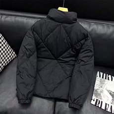 秋冬翻领短款棉衣菱格中青年棉服修身轻薄棉袄短外套TT601P83，男装棉衣，星座1013-5