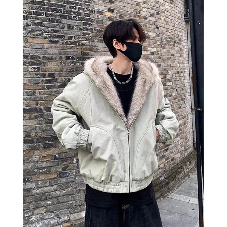 现货~自制高品质毛领座山雕棉服加厚保暖棉衣MF002P90,男装棉衣,星座908